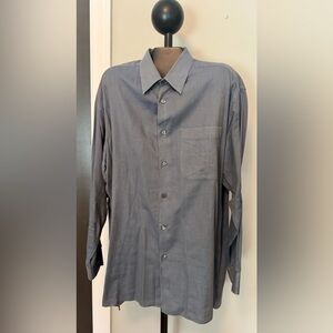 Ermenegildo Zegna Charcoal Button-Down Shirt Men’s Size XL